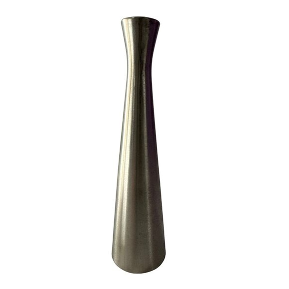 Sleek Modern Stainless Steel Decorative Bud Vase Minimalist Design 6.5 Inch - Picture 1 of 4